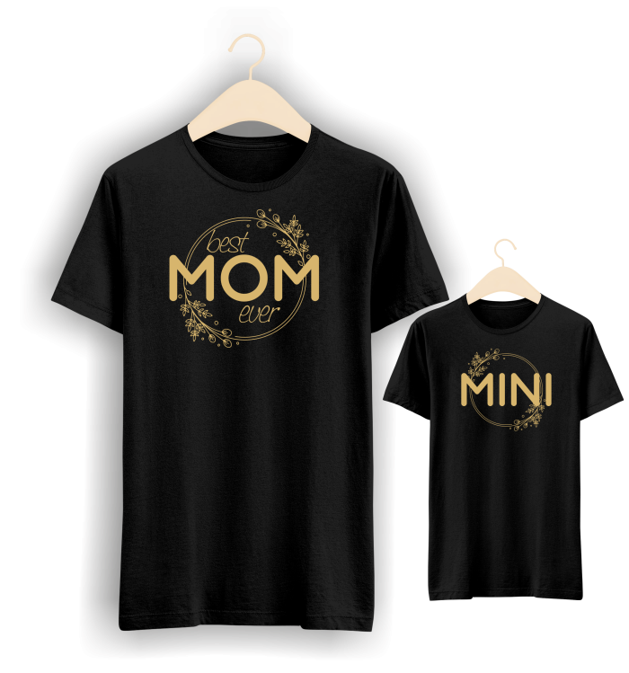 Conjunto de t-shirts mãe e filho